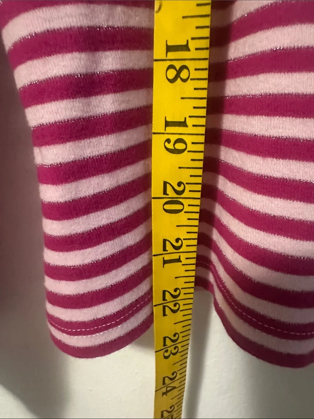 GAP Pink and White Striped Turtleneck Long Sleeve Tee